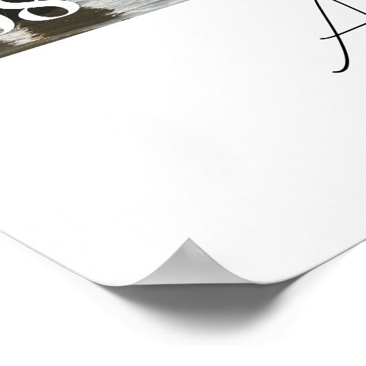 モダン3枚写真 ウェディング カップル オーダーメイド ポスター (角)