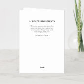 モダン3枚祝生葬式 箔グリーティングカード (裏面)