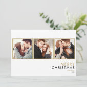 モダン3組のフォトコラージュクリスマス シーズンカード (スタンド正面)