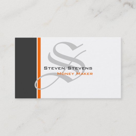 モダン3色のモノグラムB 名刺 (正面)