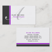 モダン3色のモノグラムD 名刺 (正面/裏面)