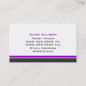 モダン3色のモノグラムD 名刺 (裏面)