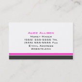 モダン3色のモノグラムE 名刺 (裏面)