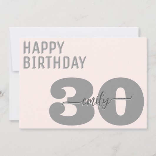 モダン30歳の誕生日 カード (正面)