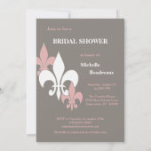 モダン3(紋章の)フラ・ダ・リブライダルシャワー 招待状 (裏面)