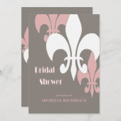モダン3(紋章の)フラ・ダ・リブライダルシャワー 招待状 (正面/裏面)