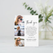 モダン3 xフォト葬儀悔やみや弔慰 サンキューカード (スタンド正面)