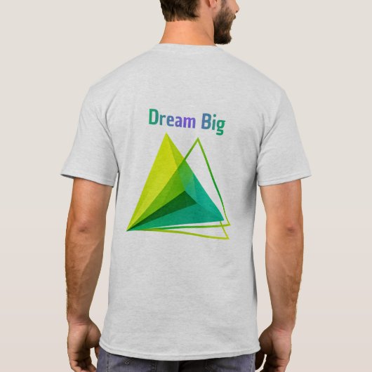 モダン3DジオメトリックKeep Going Tシャツ (裏面)