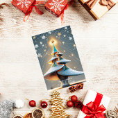 モダン3Dツリー クリスマス 招待状