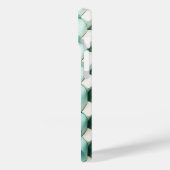 モダン3Dティール&ホワイト幾何学デザインのスマホケース Case-Mate iPhoneケース (裏面 / 左)
