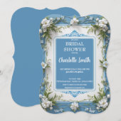 モダン3Dポーセレン シノワズリー ブライダルシャワー セーブザデート (正面/裏面)