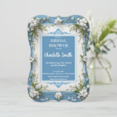 モダン3Dポーセレン シノワズリー ブライダルシャワー セーブザデート (スタンド正面)