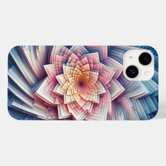 モダン3Dレイヤードペーパーフォンケース - パステルジオメトリック Case-Mate iPhoneケース (裏面 (横))