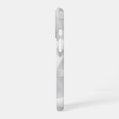 モダン3D幾何学ホワイト iPhone 16ケース (左側面)