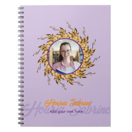 モダン3D ブルッシュオレンジ 花柄 マンダラ ドゥードル 写真 ノートブック