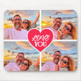 モダン4カスタム-写真テンプレートコラージュ マウスパッド