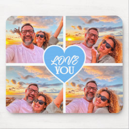 モダン4カスタム-写真テンプレートコラージュ マウスパッド