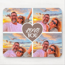 モダン4カスタム-写真テンプレートコラージュ マウスパッド