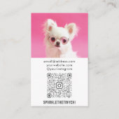 モダン4パーソナライズされた枚のフォトコラージュQRコード 名刺 (裏面)