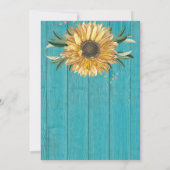 モダン4フォトコラージュひまわり誕生日パーティー 案内状 (裏面)