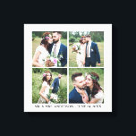 モダン4フォトコラージュ結婚ズ キャンバスプリント<br><div class="desc">モダン4フォトコラージュ結婚のキャンバス印刷</div>