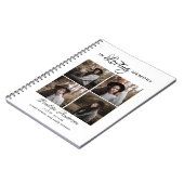 モダン4フォトコラージュ葬式ゲスト ノートブック (左側)