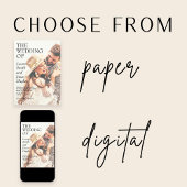 モダン4フォトブラック&ホワイトボホ結婚ズ 招待状