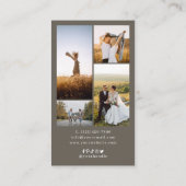 モダン4ミニマル枚フォトコラージュ 名刺 (裏面)