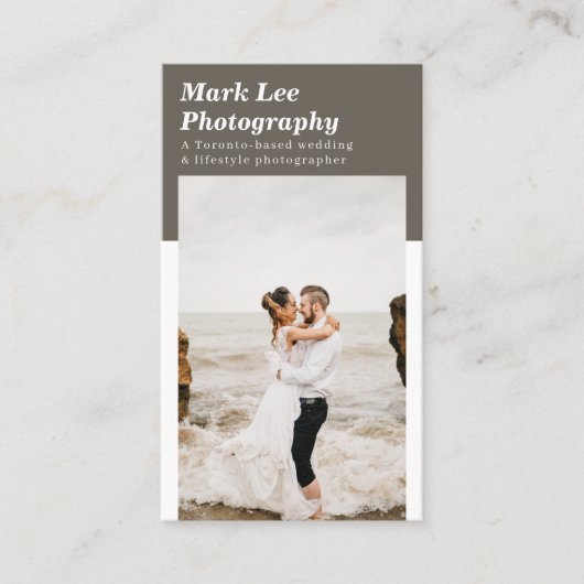 モダン4ミニマル枚フォトコラージュ 名刺 (正面)