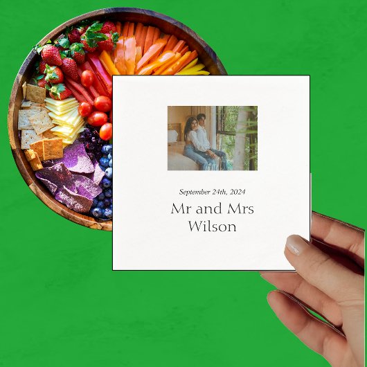 モダン4ミニマル枚フォトディナーカクテル スタンダードカクテルナプキン