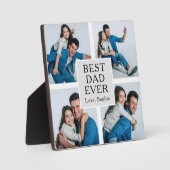 モダン4写真カスタム文字父の日 フォトプラーク (正面)