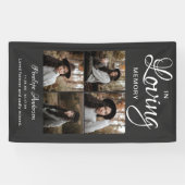 モダン4写真コラージュ葬儀 横断幕 (横)