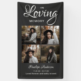 モダン4写真コラージュ葬儀 横断幕