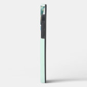 モダン4枚の写真グリッドコラージュ名ティール（緑がかった色）ミント Case-Mate iPhoneケース (裏面 / 左)