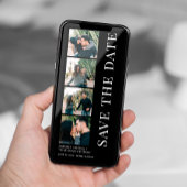 モダン4枚の写真ブックマー結婚ク セーブザデート