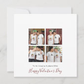 モダン4枚の写真LGBTゲイラブアダンターバレンタイン シーズンカード (正面)