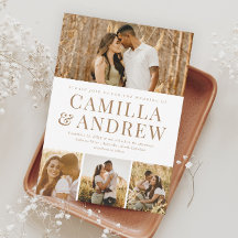 モダン4枚写真エレガントウェディング