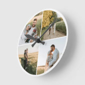 モダン4枚 ラウンド壁時計 (傾斜)