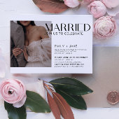 モダン4結婚した枚フォトウェディング受付パーティー 招待状