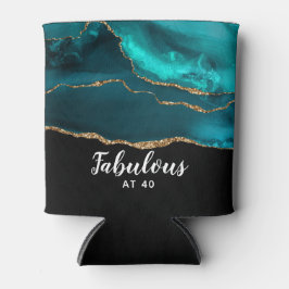 モダン40スタイリッシュでティール（緑がかった色）アガテファブラス 缶クーラー