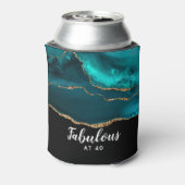 モダン40スタイリッシュでティール（緑がかった色）アガテファブラス 缶クーラー (缶裏面)