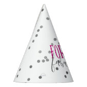 モダン40及びすばらしい第40誕生日のペーパー帽子 パーティーハット (左)