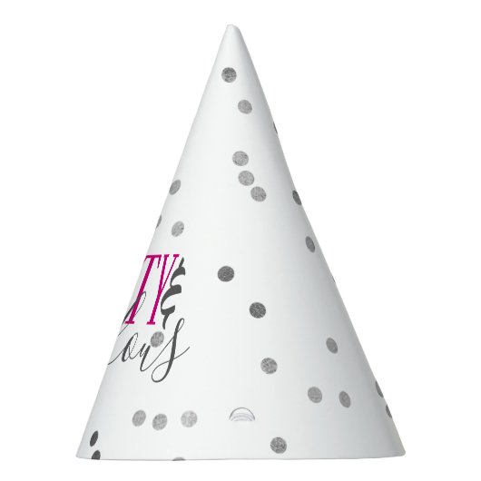 モダン40及びすばらしい第40誕生日のペーパー帽子 パーティーハット (右)