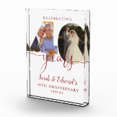 モダン40周年結婚記念日ルビー2 フォトブロック (右)