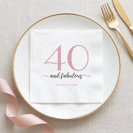 モダン40歳おめでとう！素敵な40歳の誕生日パーティー スタンダードカクテルナプキン
