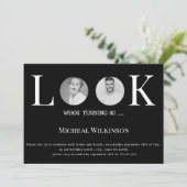 モダン40歳の誕生日 招待状 (スタンド正面)