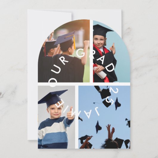 モダン4 SCHOOL写真クール卒業後のアーチ発表 招待状 (裏面)