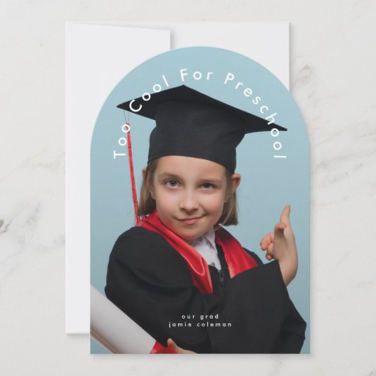 モダン4 SCHOOL写真クール卒業後のアーチ発表 招待状 (正面)