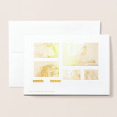 モダン5エレガントフォトコラージホリデー 箔カード (裏面封筒付き)