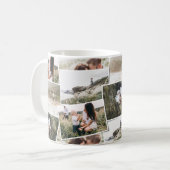 モダン5エレガント枚のミニマル写真ユニーク家族の贈り物 コーヒーマグカップ (正面左)